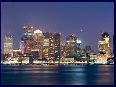 Boston Downtown skyline night